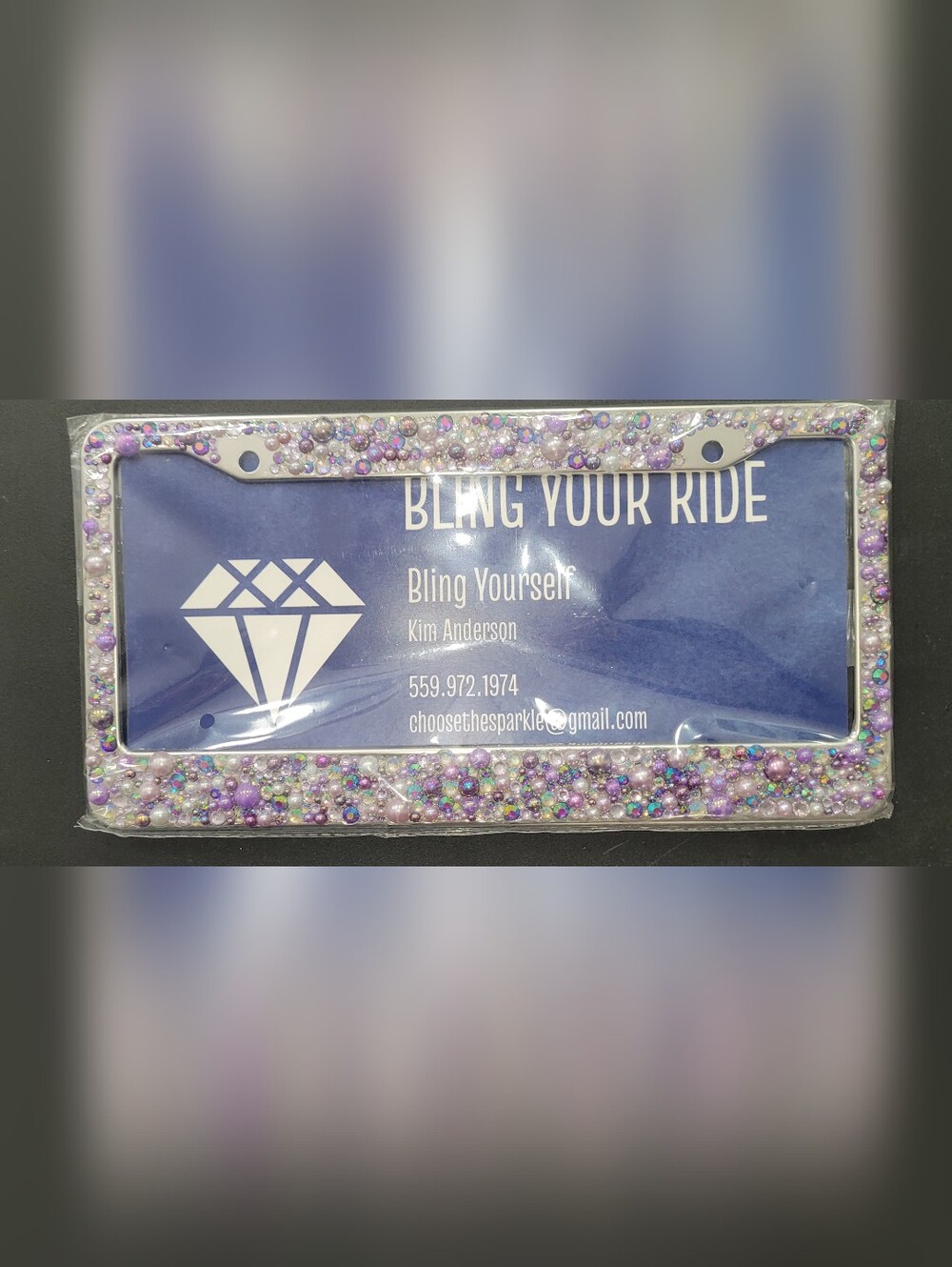 Bling Rhinestone License Plate Frame - Picture 4 of 12